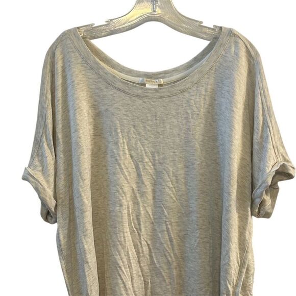Matty M Women's XL Gray Short Sleeve Hi-Lo Casual Top - Picture 12 of 15